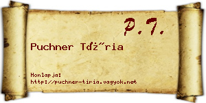Puchner Tíria névjegykártya
